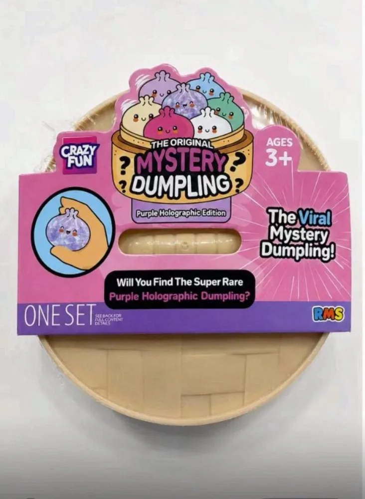 Crazy Fun Mystery Squishy Dumpling Purple Holographic Edition