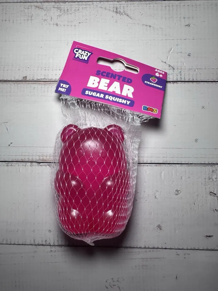 Crazy Fun RMS Strawberry Scented Pink Bear Sugar Squishy