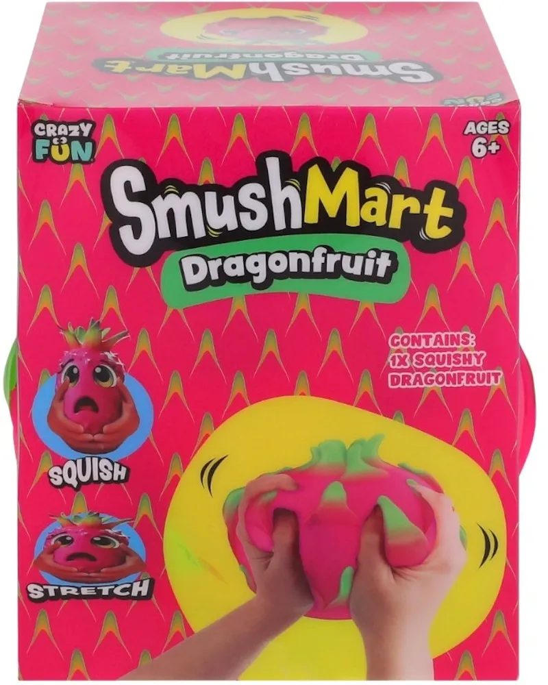 Crazy Fun Smush Mart Dragon Fruit Squishy Toy