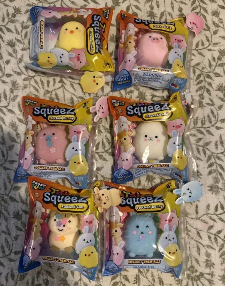 Crazy Fun Taba Squeez Series 1 Easter Flocked Complete Set — photo 2