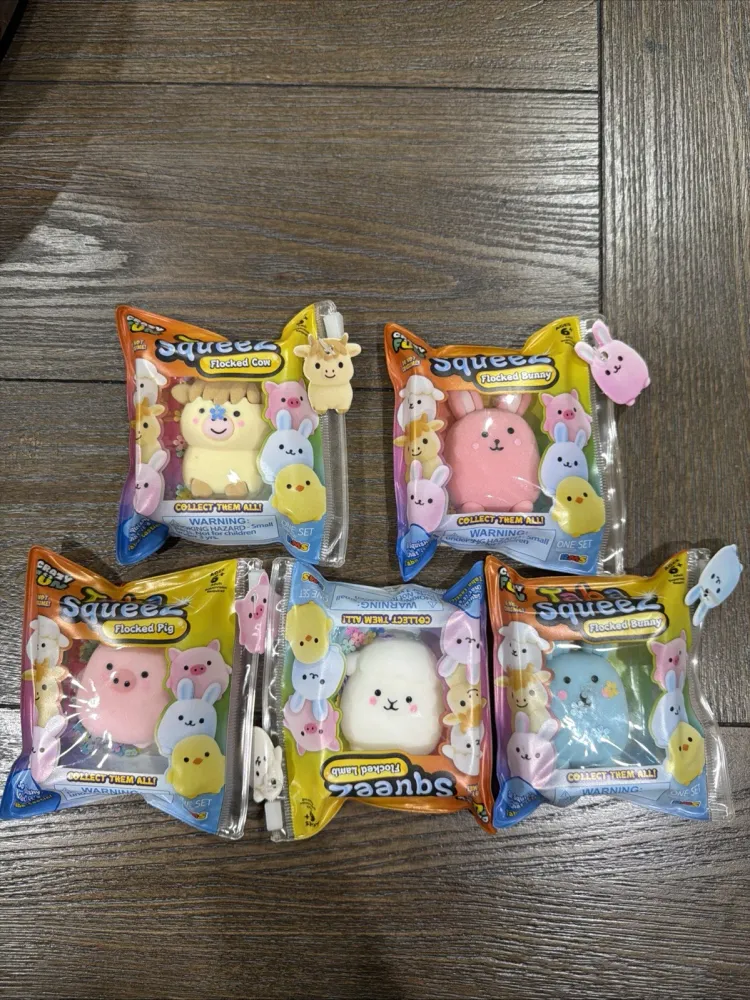 Crazy Fun Taba Squeez Series 1 Easter Flocked Complete Set — photo 3