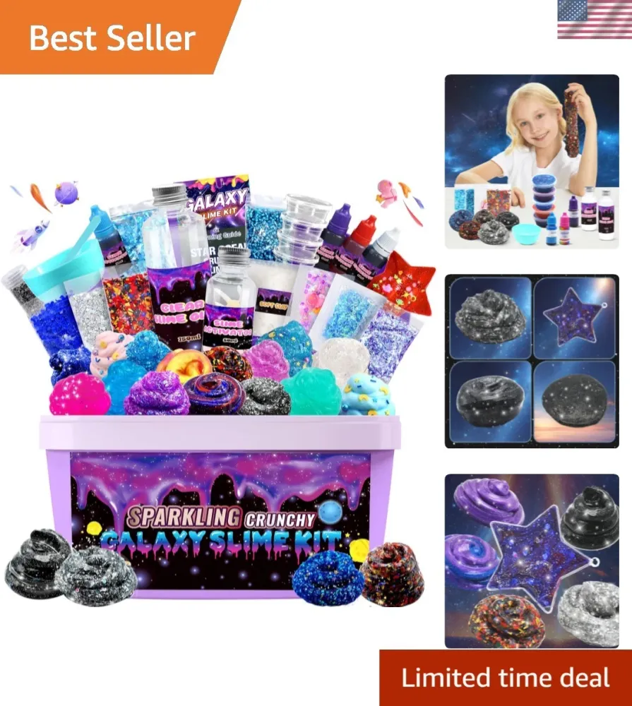 Creative Galaxy Slime Set Color-Changing & Glitter 18 Pieces