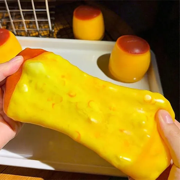 Crunch & Squish Caramel Pudding Crunchy Squishies Stress Ball Fidget Toy — photo 4