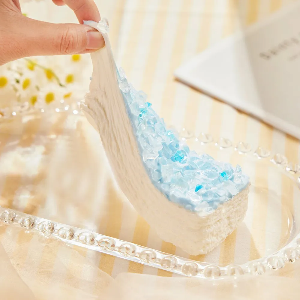 Crunchy Blue Ice Crystal Cake TABA Squishy — photo 4