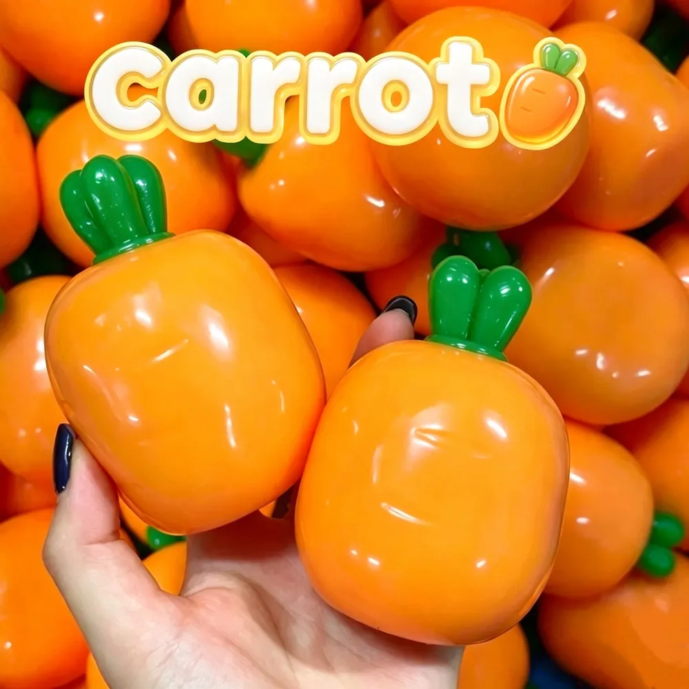 Crunchy Carrots Stress Ball Squishy Stress Relief Decompression Toy