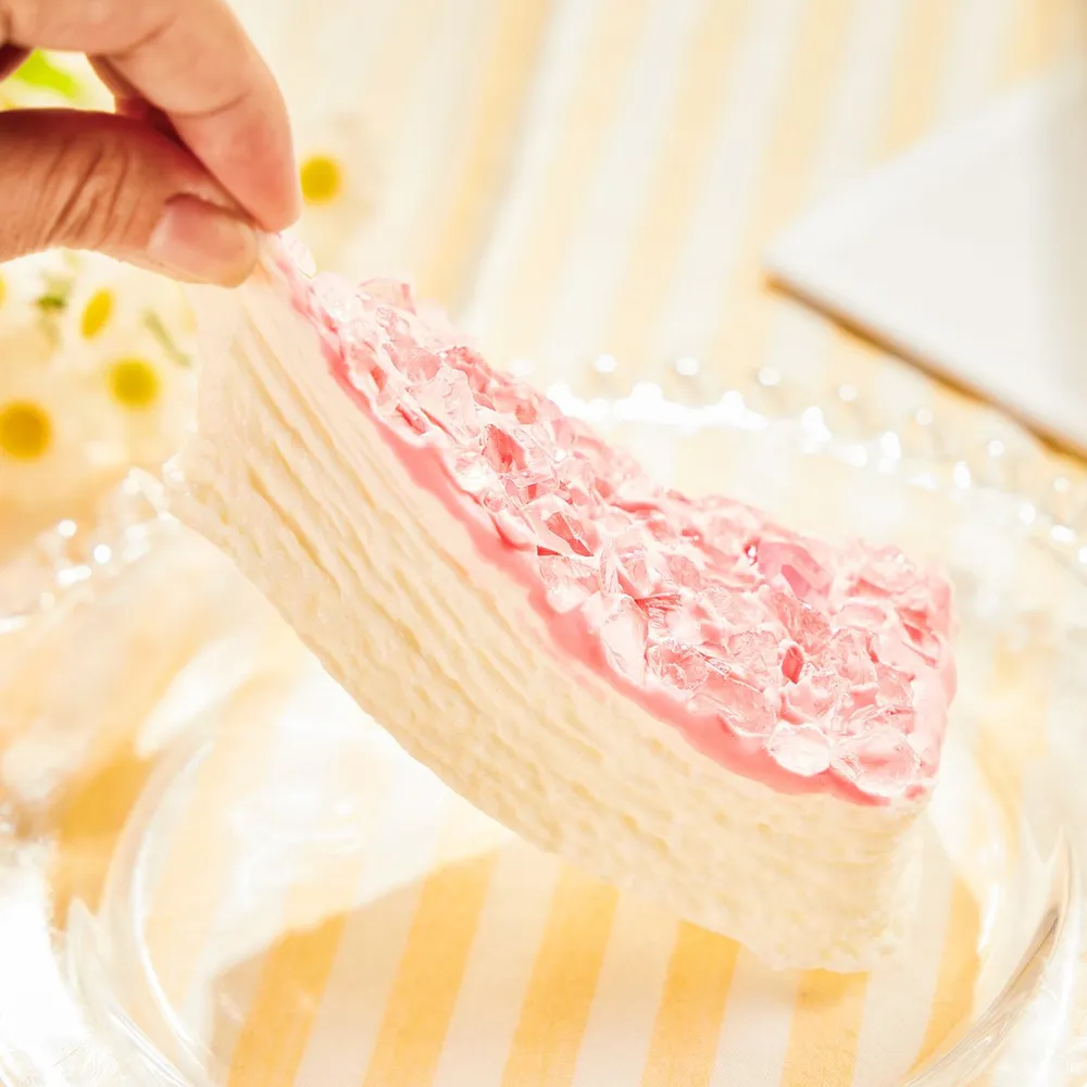 Crunchy Pink Ice Crystal Cake TABA Squishy — photo 4