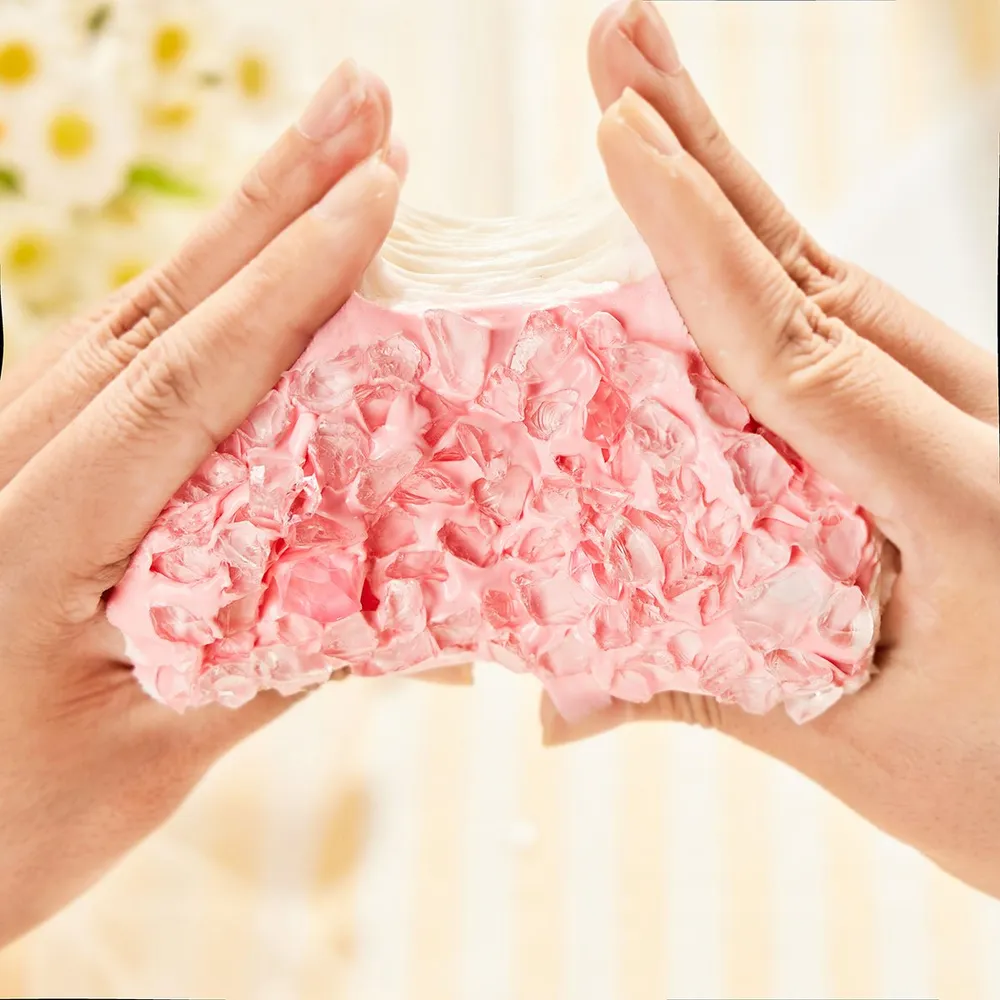 Crunchy Pink Ice Crystal Cake TABA Squishy — photo 5