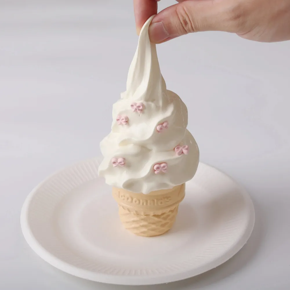 【CT017】Vanilla Ice Cream Cone Squishy Toy — photo 4