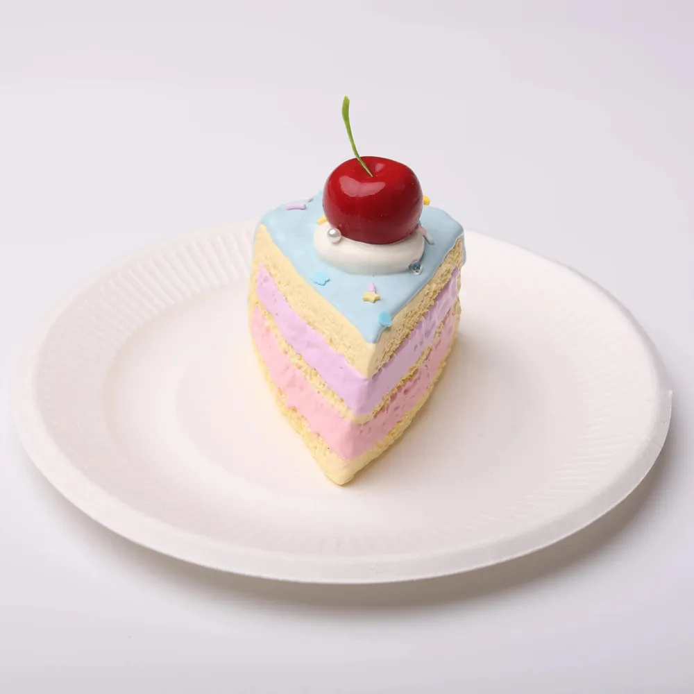 【CT100】Blue Cherry Cake Slice Squishy Toy — photo 2