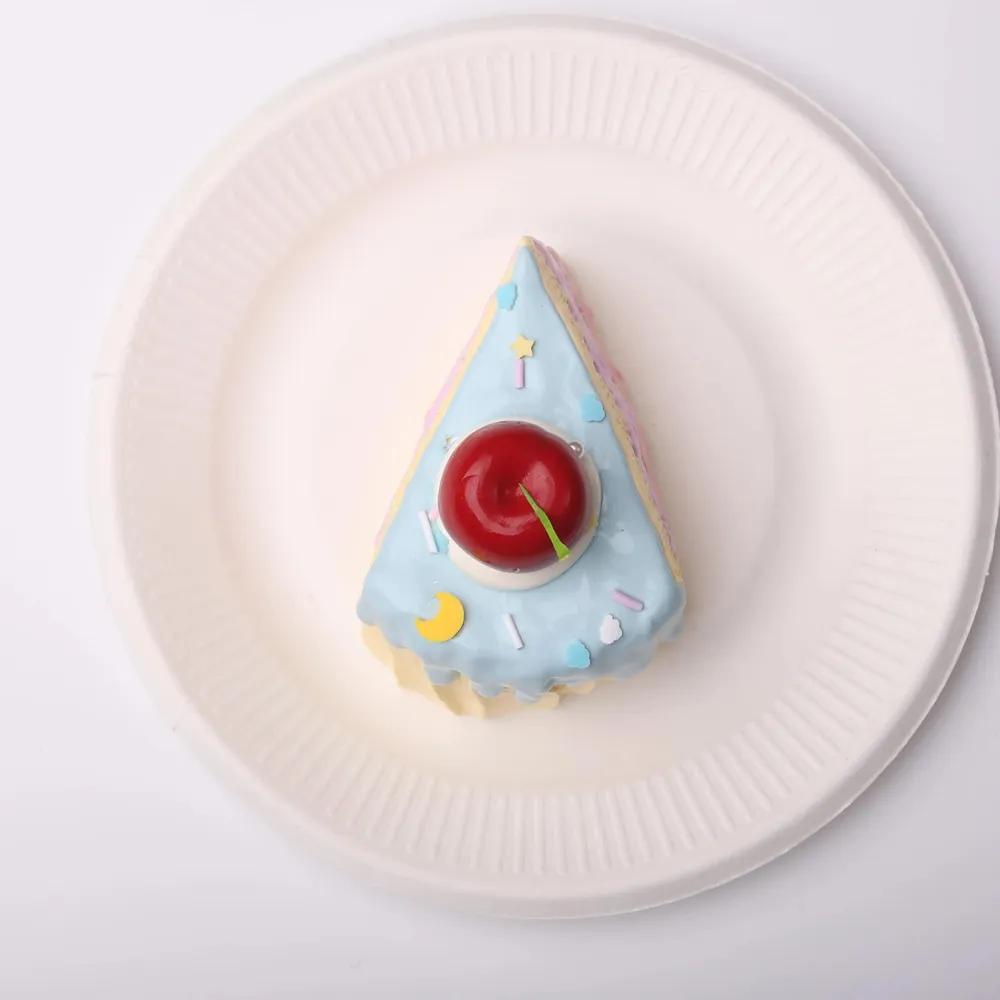 【CT100】Blue Cherry Cake Slice Squishy Toy — photo 3