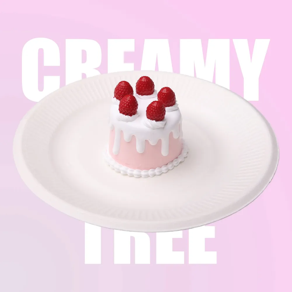 【CT103】White & Pink Strawberry Mini Cake Squishy Toy