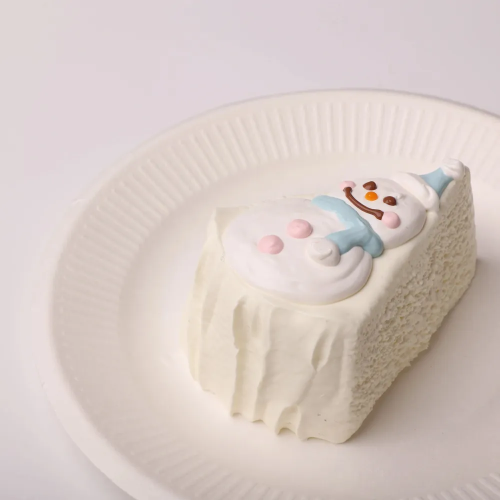 【CT124】Snowman Cake Slice Squishy Toy — photo 3