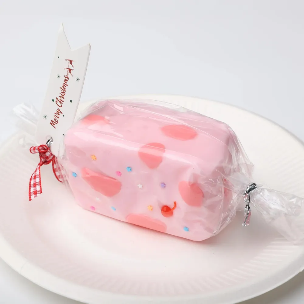 【CT134】Pink Strawberry Nougat Squishy Toy — photo 4