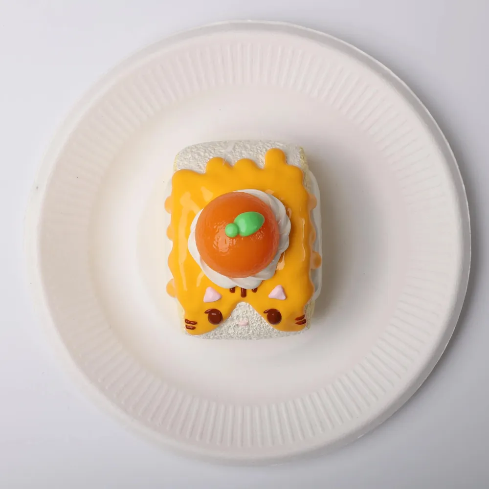 【CT152】Ginger Cat Swiss Roll Squishy Toy — photo 3