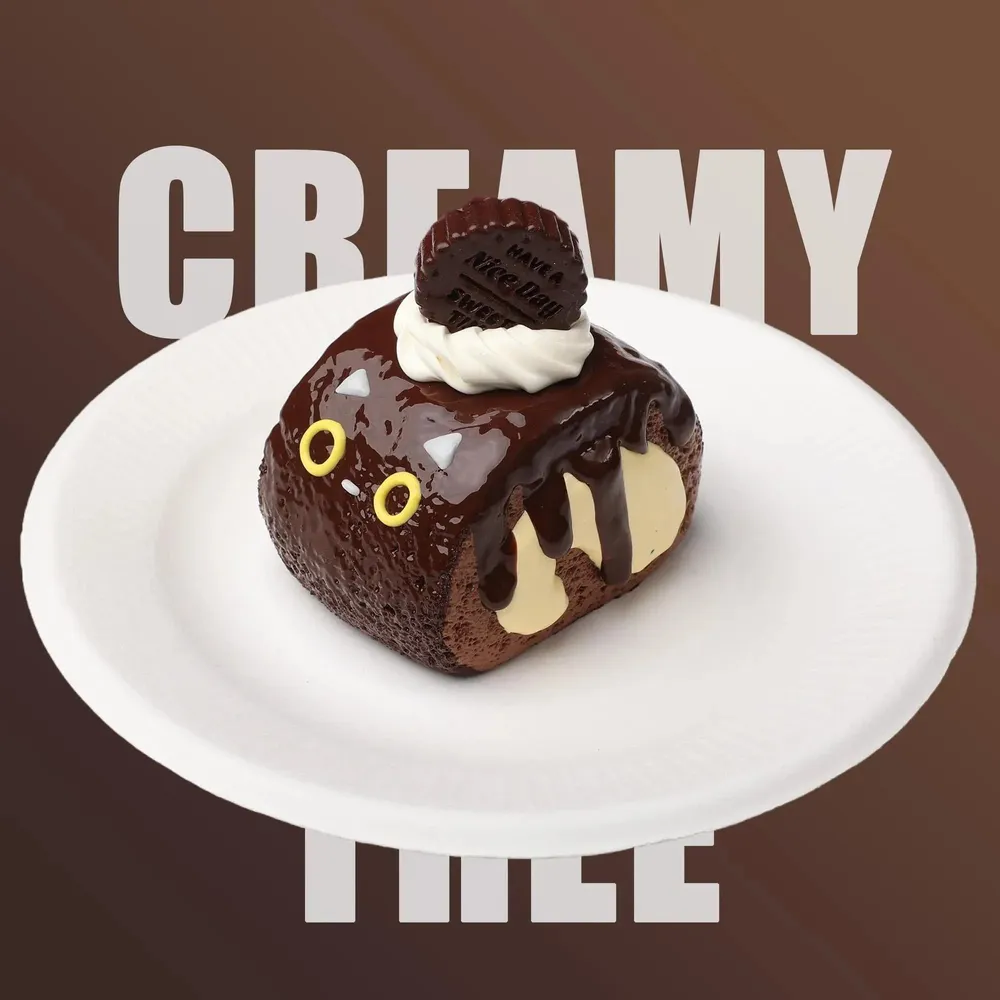 【CT153】Black Cat Swiss Roll Squishy Toy