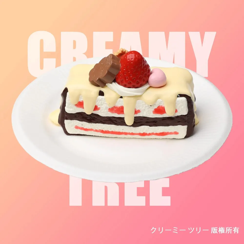 【CT162】Strawberry Chocolate Long Cake Squishy Toy