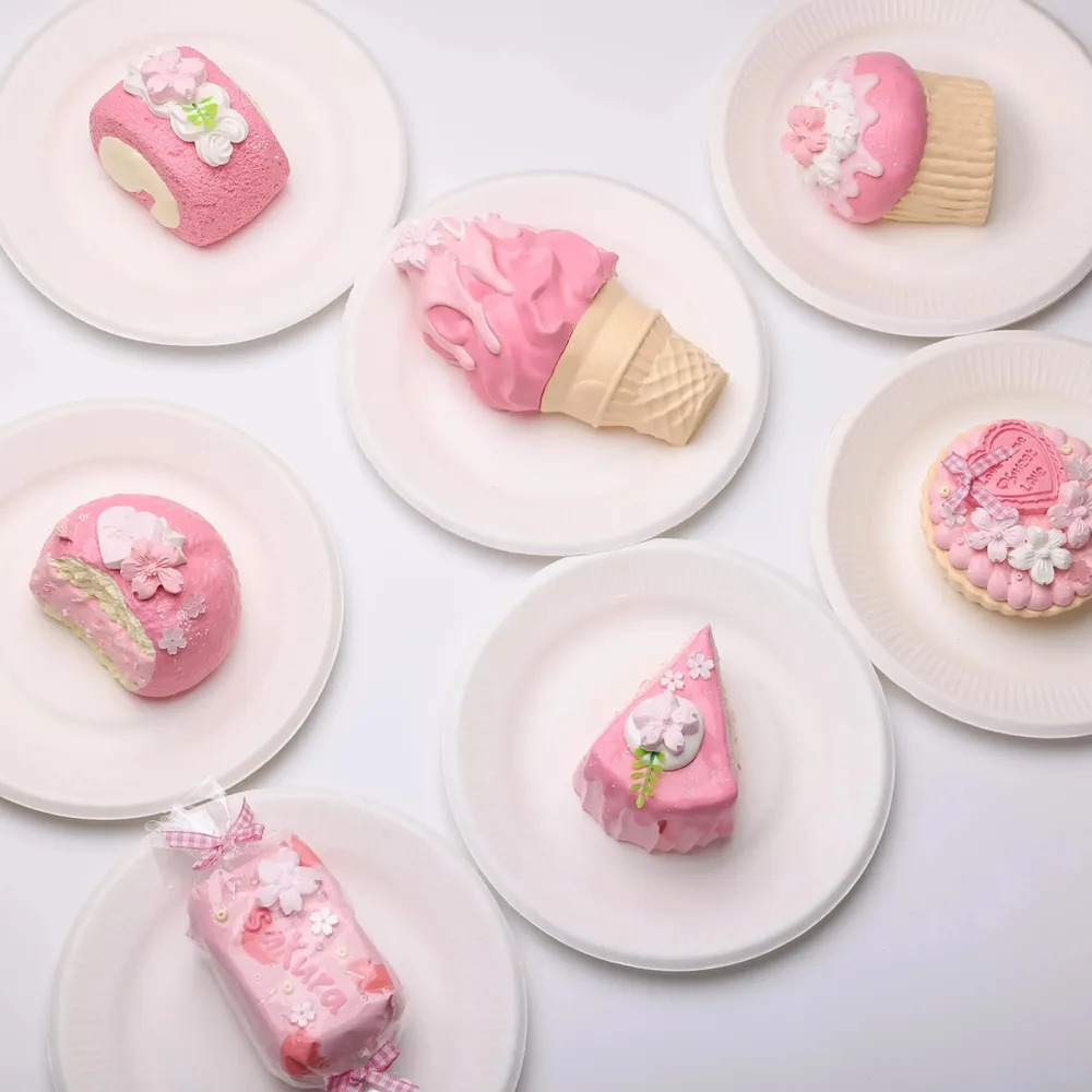 【CT189】A Piece of Sakura - Cherry Blossom Sliced Cube Cake Squishy Toy — photo 6