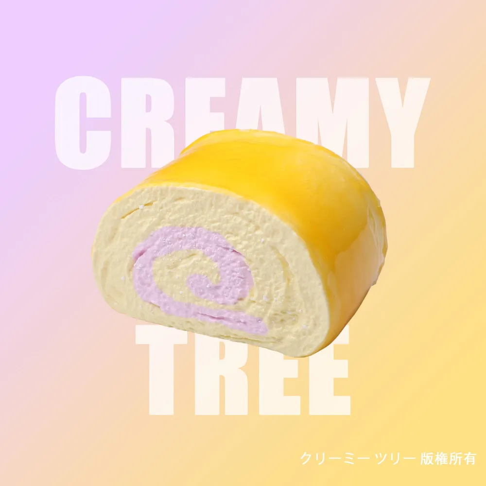 【CT223】Pink Swiss Roll Squishy Toy
