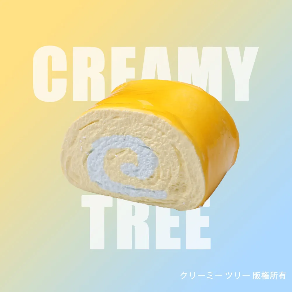 【CT224】Blue Swiss Roll Squishy Toy