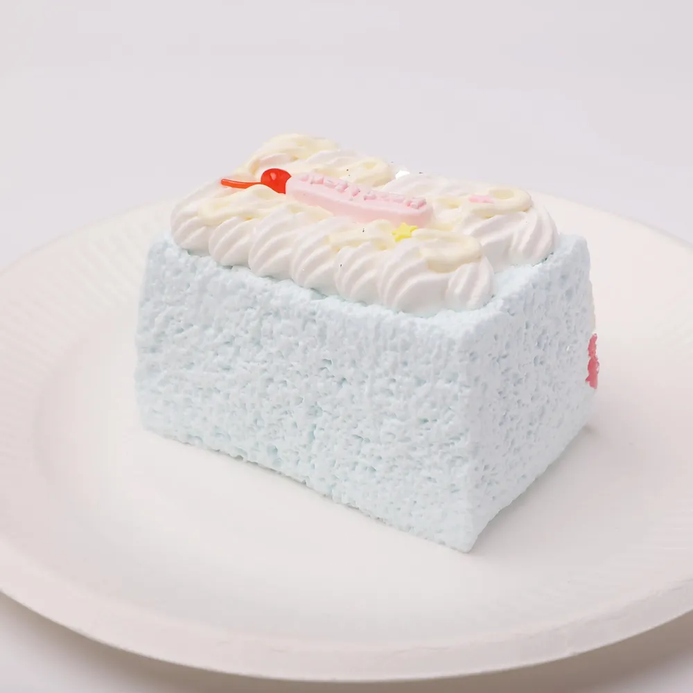 【CT226】Blue Striped Square Cake Squishy Toy — photo 4