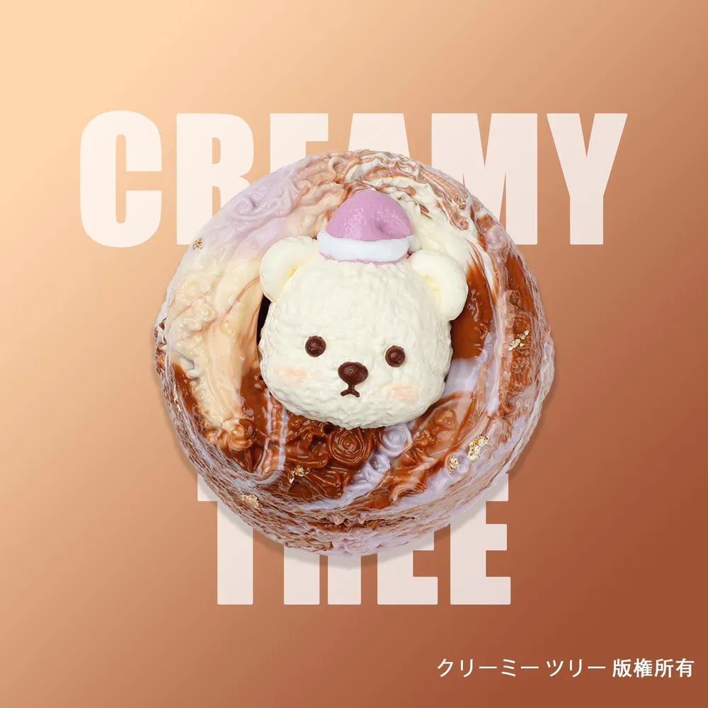 【CT259】Bear Latte Art Cake Squishy Toy