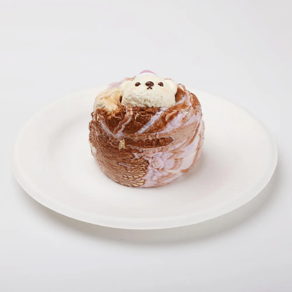 【CT259】Bear Latte Art Cake Squishy Toy — photo 2