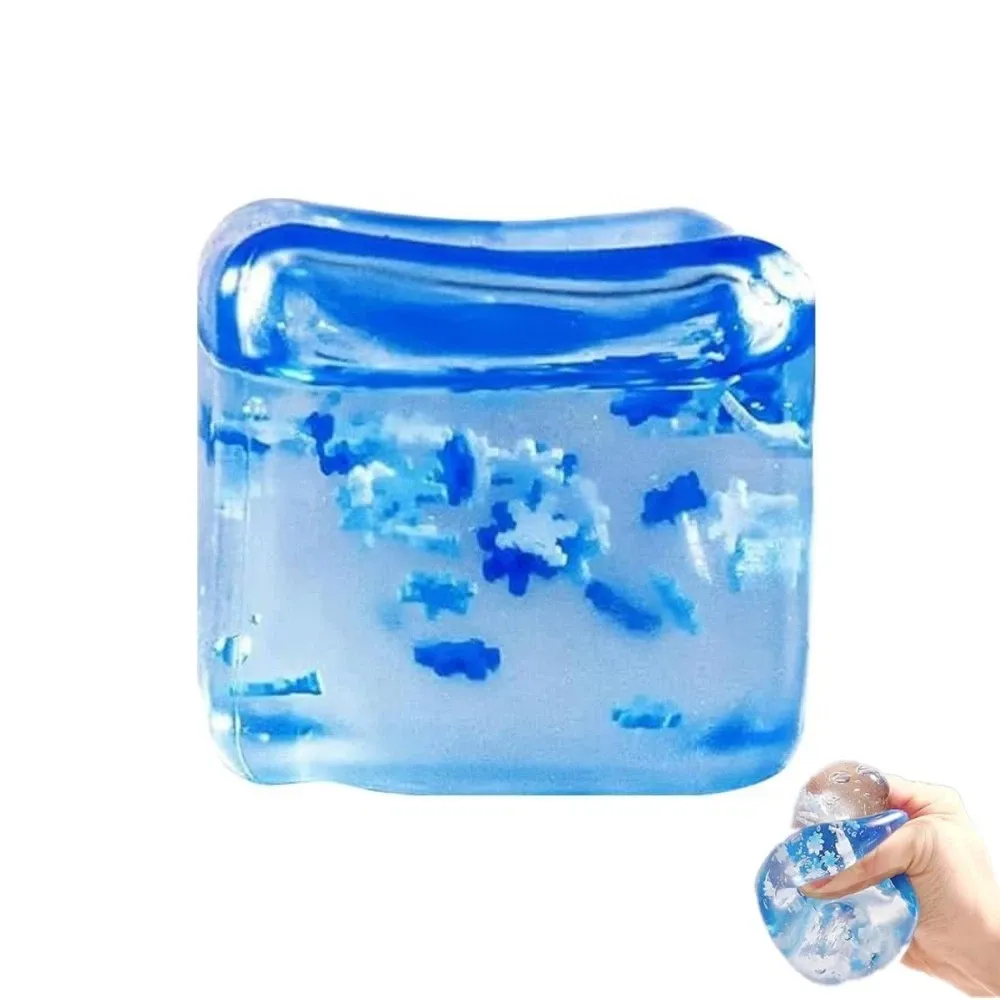 Cube Sensory Stress Relief Fidget with Snowflakes