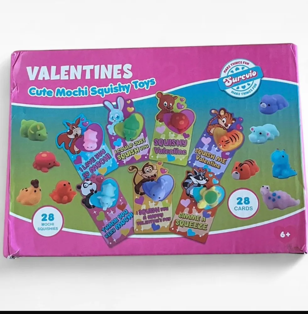 Cute Valentines Day Animal Mochi Squishy Fidget Toys