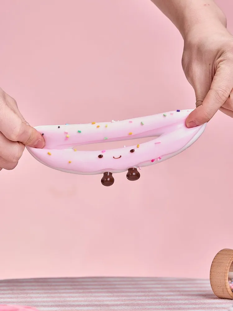 Cute White-pink Donut Taba Squishy — photo 2