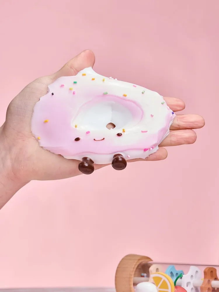 Cute White-pink Donut Taba Squishy — photo 4