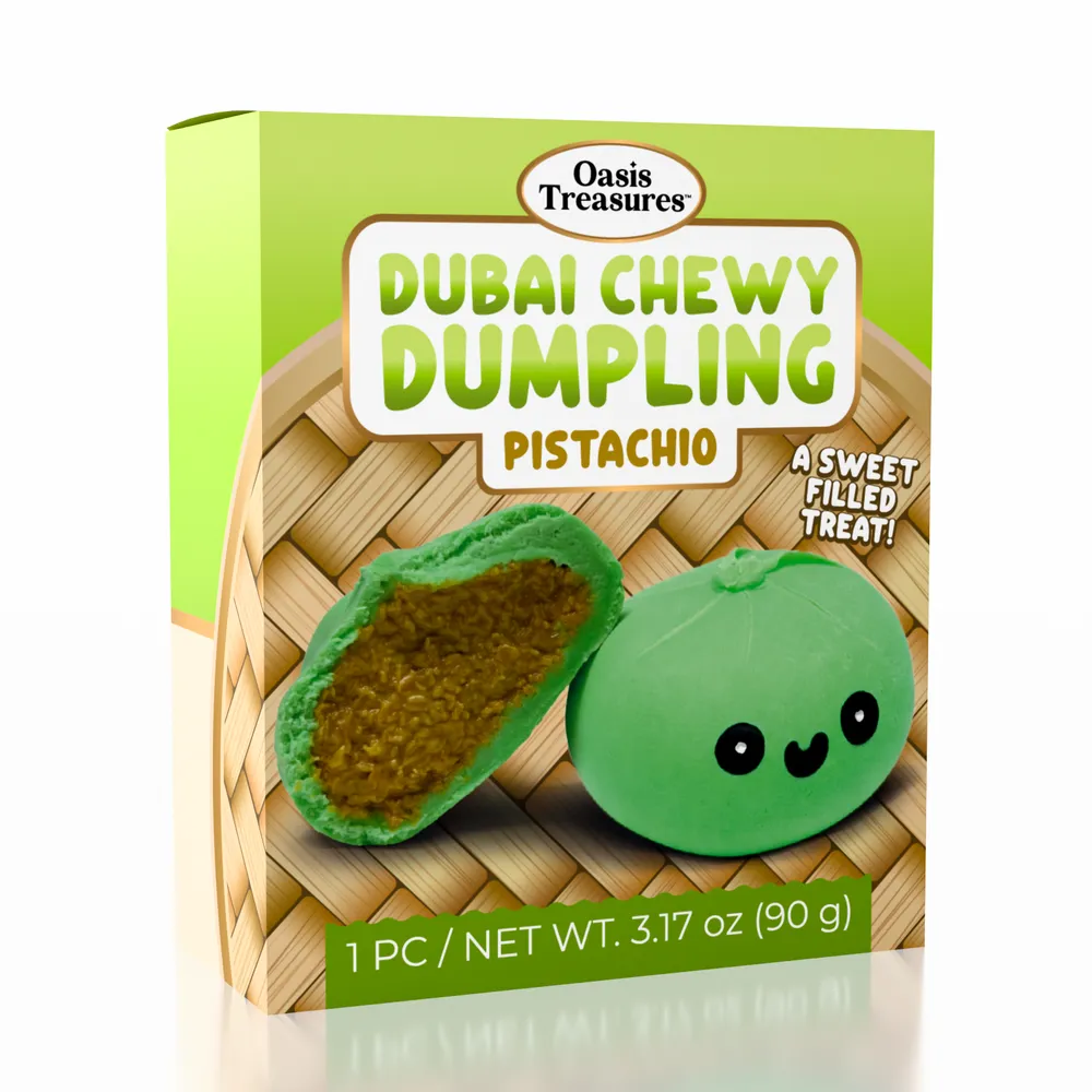 Dubai Dumpling Pistachio Flavor Korean Chewy Cookie by Oasis Treasures (90g)