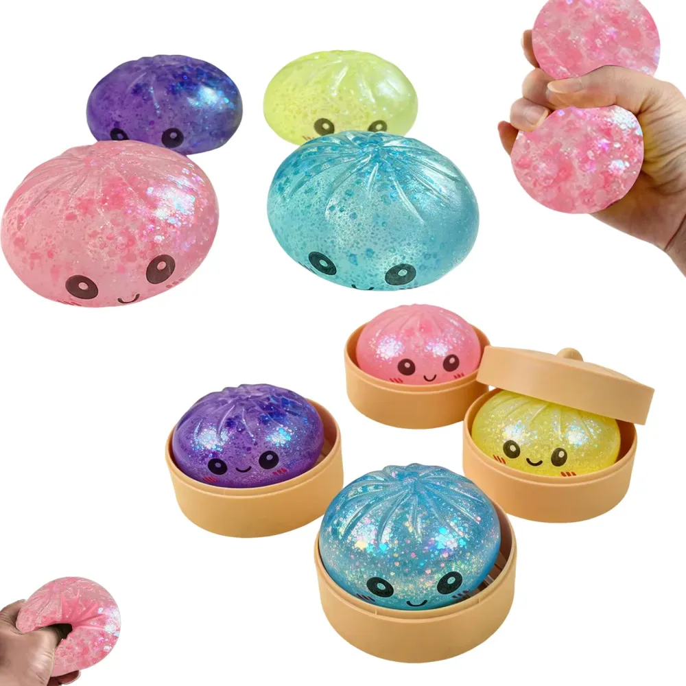 Squishy Dumpling Bao Bun Blind Box Rare Glitter