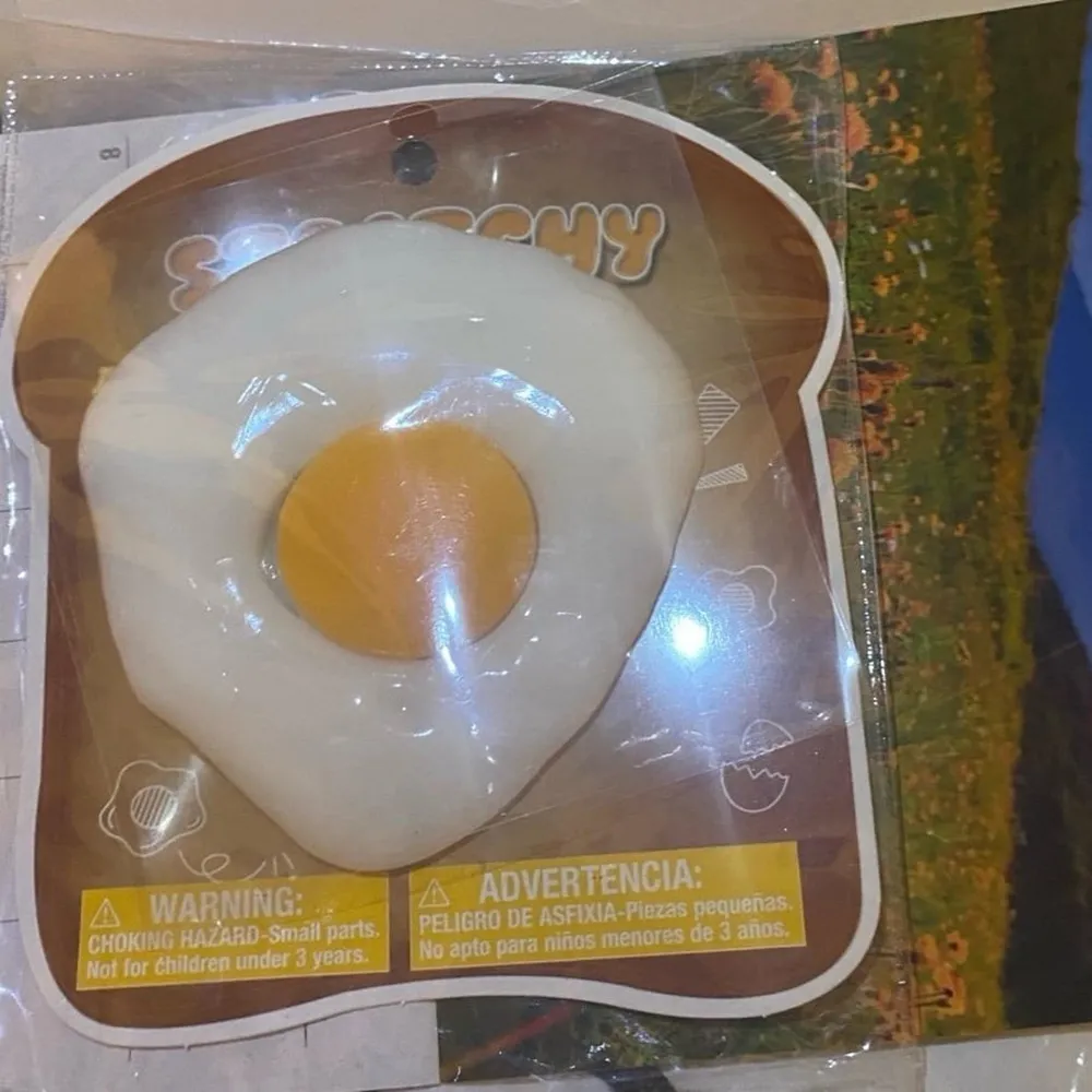 Easter Egg Squishy Stretchy Fried Egg Fidget Toy