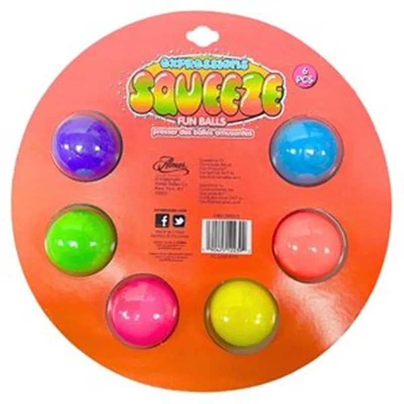 Expressions Rainbow Squeeze Ball Fidget Toys – Colorful Stress Relief Sensory Squishy Set — photo 2