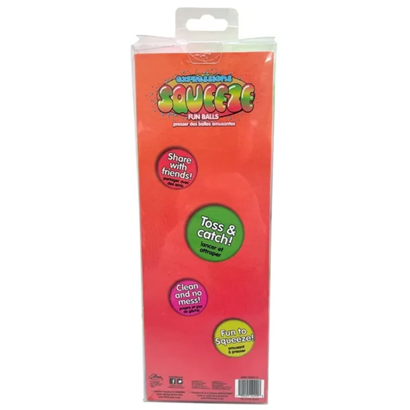 Expressions Rainbow Squeeze Ball Fidget Toys – Colorful Stress Relief Sensory Squishy Set — photo 2