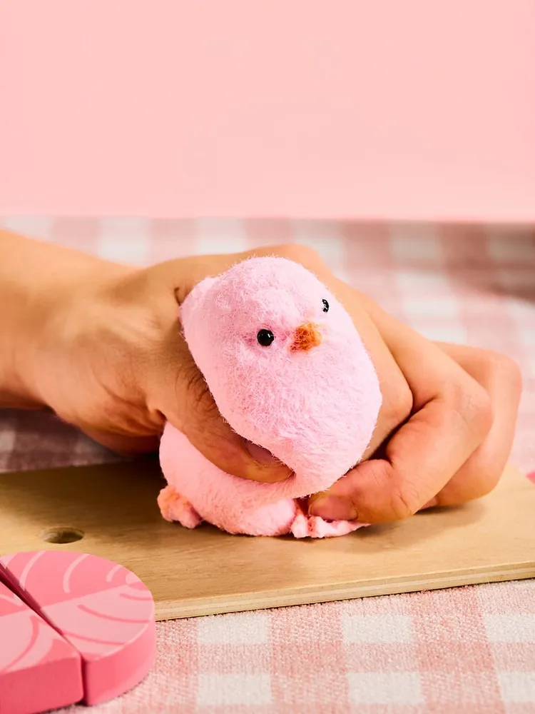 Floced Pink Chick Taba Squishy — photo 2