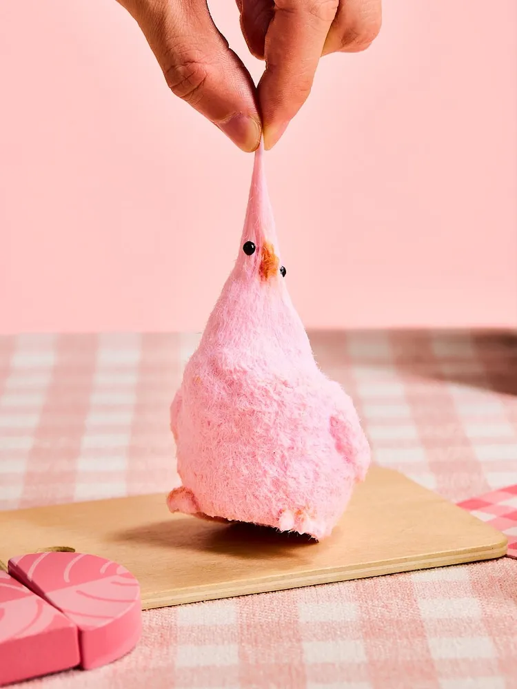 Floced Pink Chick Taba Squishy — photo 4