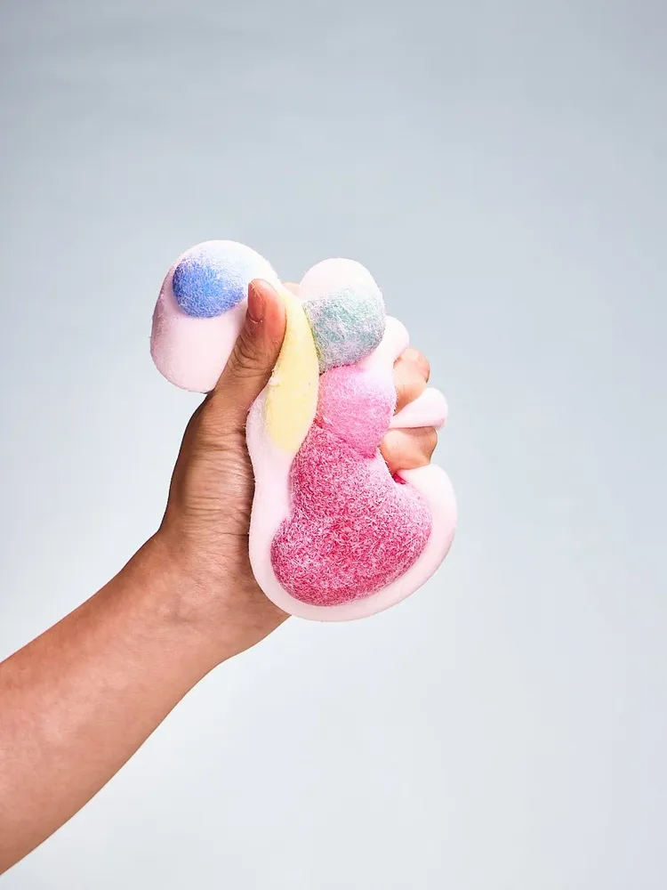 Flocked Big Colorful Paw Taba Squishy — photo 2