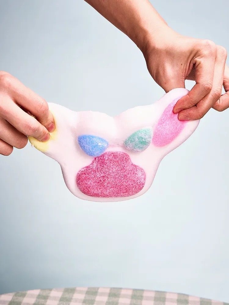 Flocked Big Colorful Paw Taba Squishy — photo 3