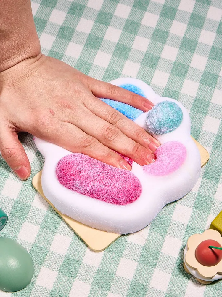 Flocked Big Colorful Paw Taba Squishy — photo 5