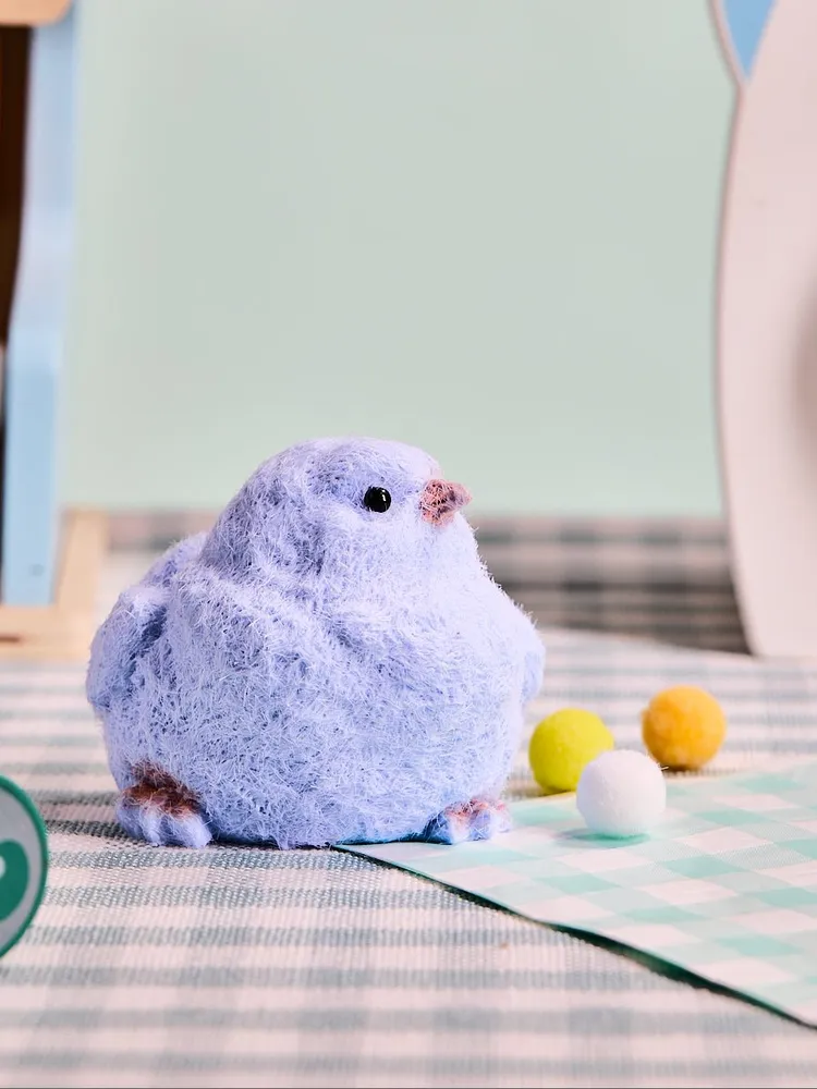 Flocked Blue Chick Taba Squishy — photo 6