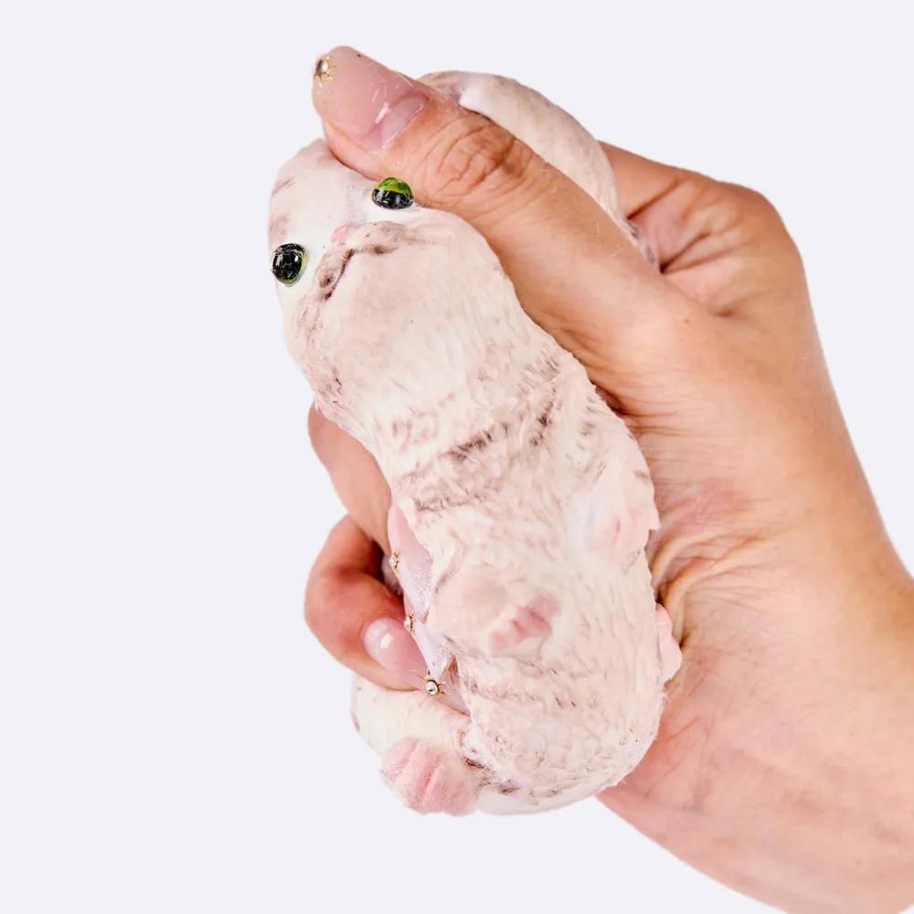 Flocked Brown Cat Taba Squishy — photo 2