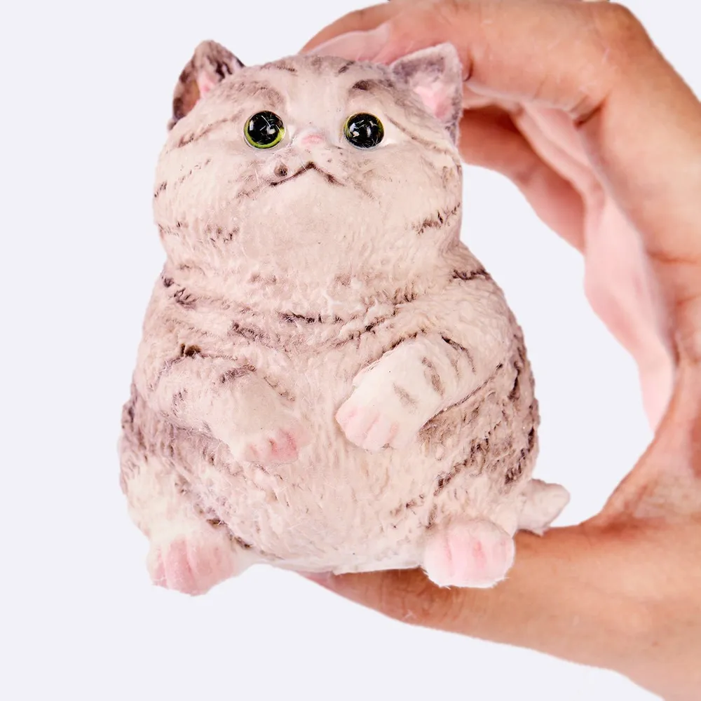 Flocked Brown Cat Taba Squishy — photo 4