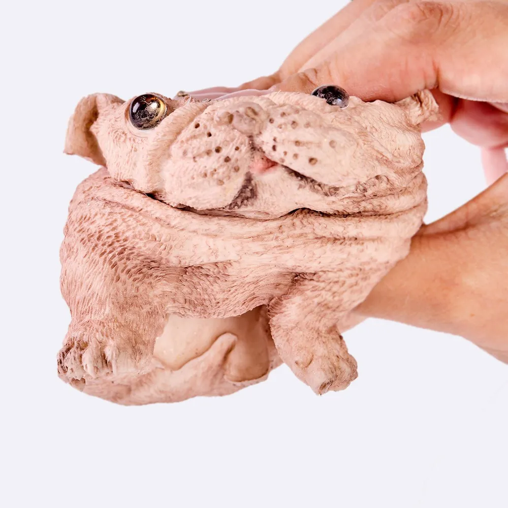 Flocked Brown Shar Pei Taba Squishy — photo 3