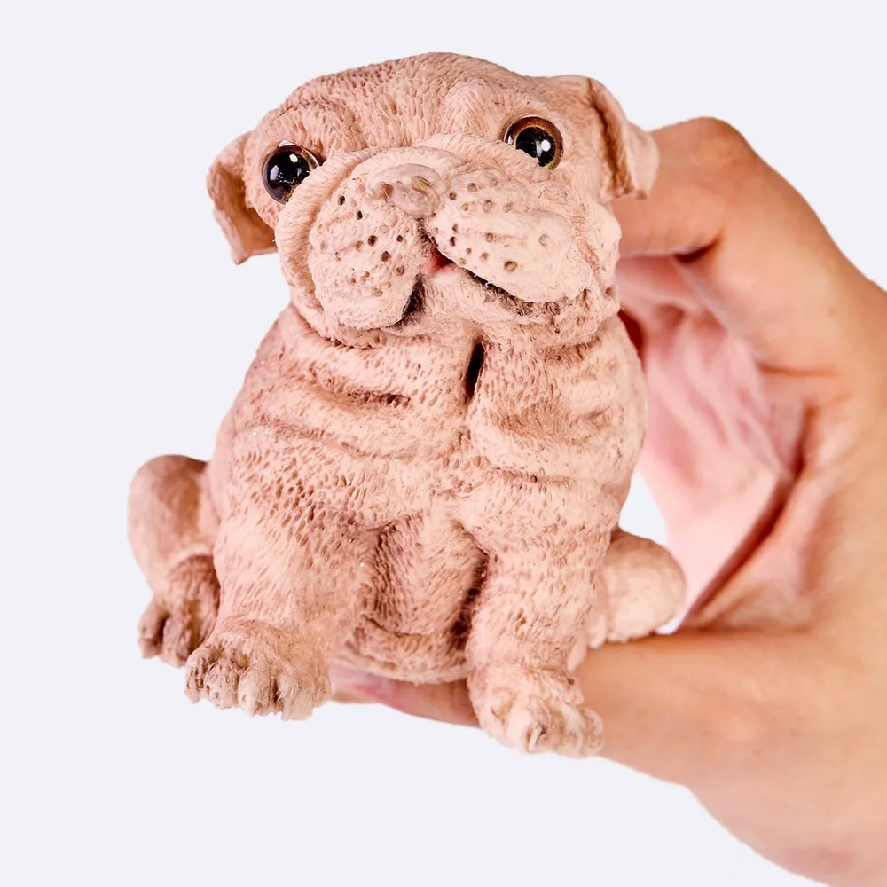 Flocked Brown Shar Pei Taba Squishy — photo 4
