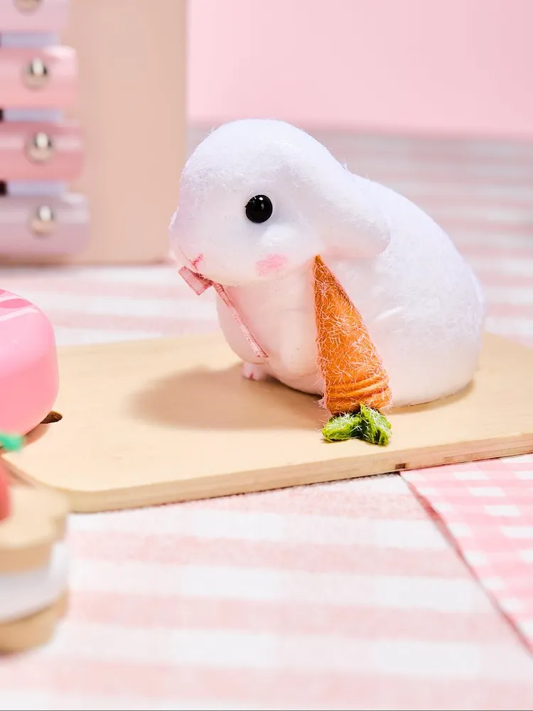 Flocked Cute Bunny with Bow Taba Squishy — photo 6