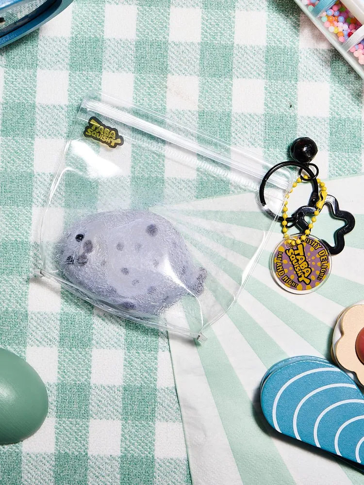 Flocked Cute Grey Seal with Dots Taba Squishy — photo 5