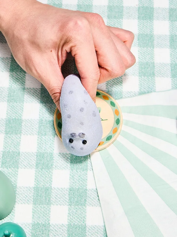 Flocked Cute Grey Seal with Dots Taba Squishy — photo 6