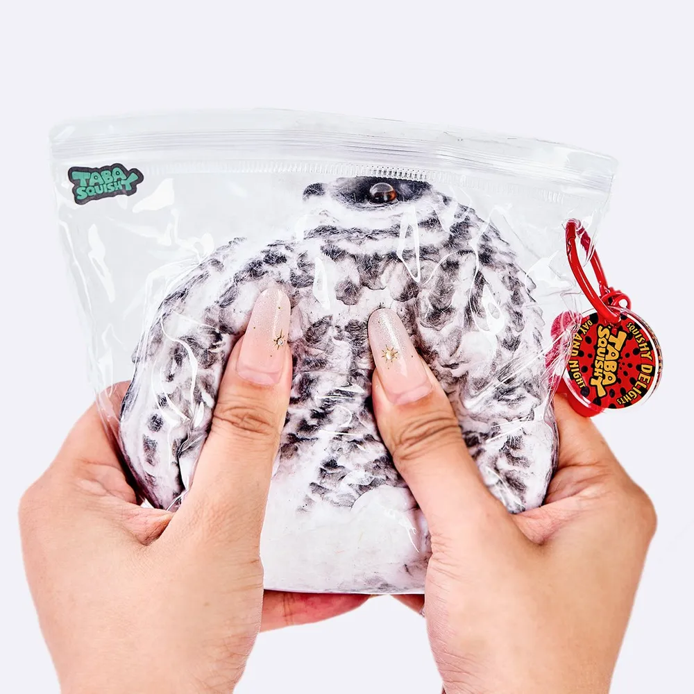 Flocked Gray Owl Taba Squishy — photo 5