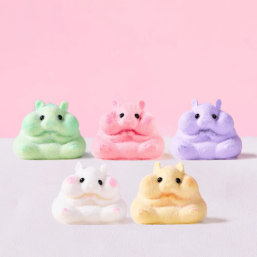 Flocked Hamster Set Taba Squishy